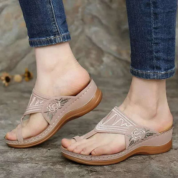 Details about Women Flower Embroidery Comfortable Casual Sandals Details about Women Flower Embroidery Comfortable Casual Sandals